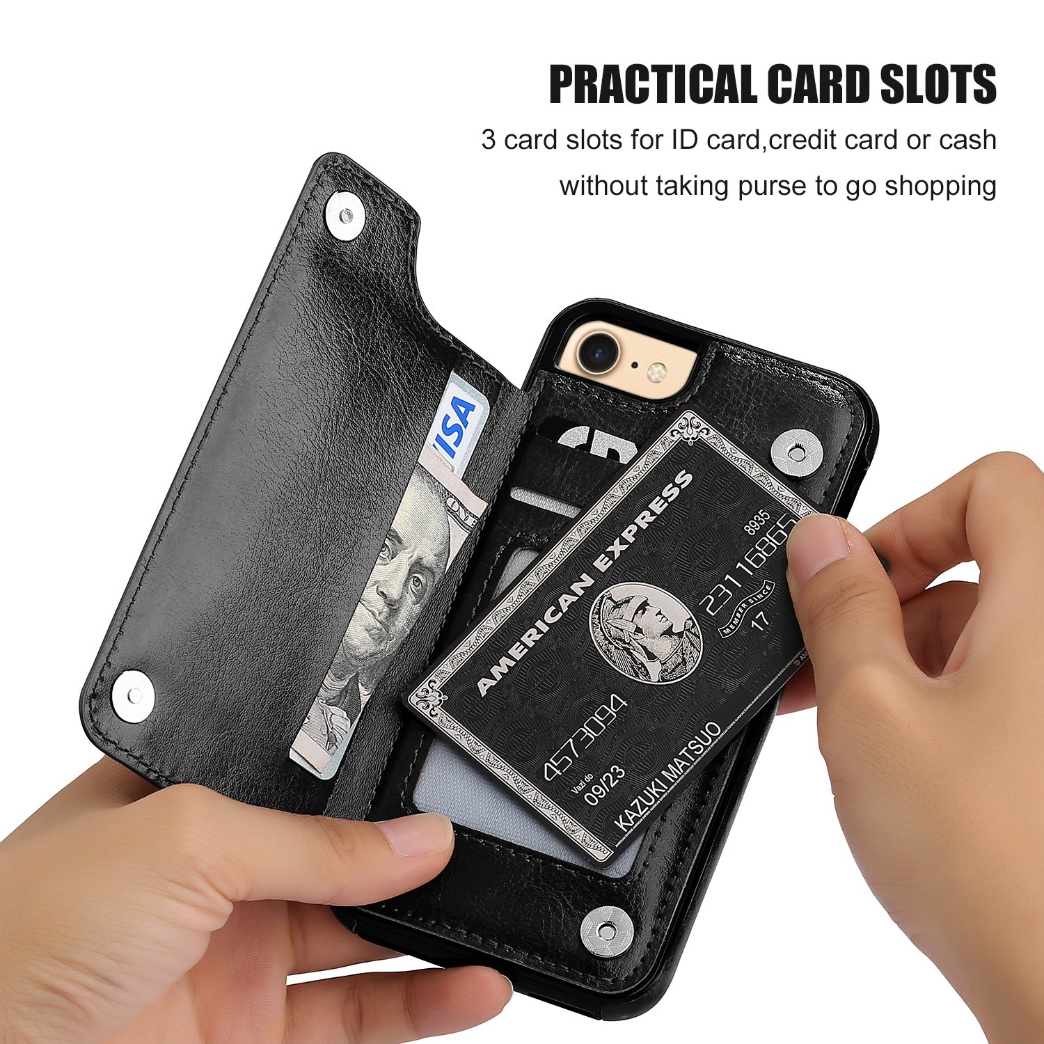 OT ONETOP Capa Case Carteira iPhone 7 e iPhone 8 - Multifuncional